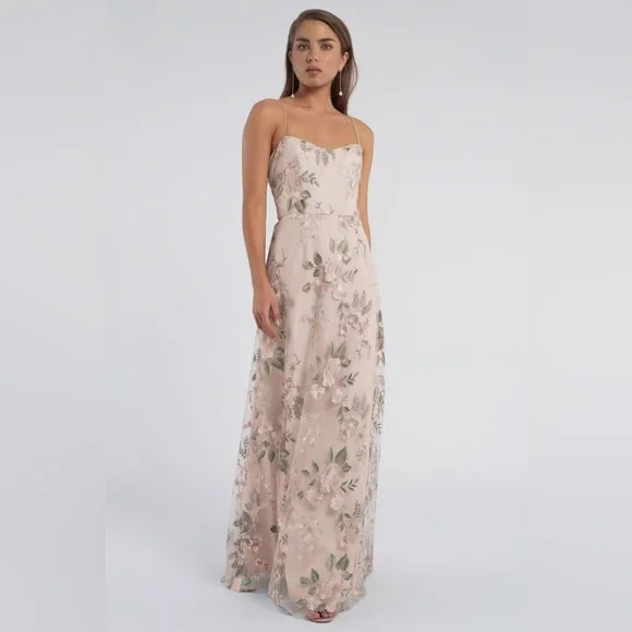 Jenny Yoo Floral Dress in Enchanted Floral Soft Blush - Picture 2 of 9